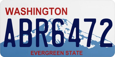 WA license plate ABR6472