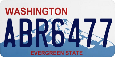 WA license plate ABR6477