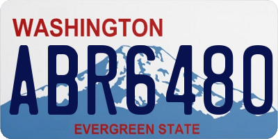 WA license plate ABR6480