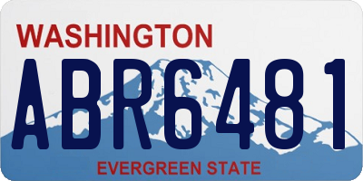WA license plate ABR6481