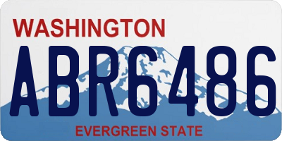 WA license plate ABR6486