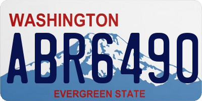 WA license plate ABR6490