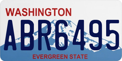 WA license plate ABR6495