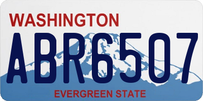 WA license plate ABR6507