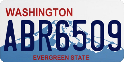 WA license plate ABR6509