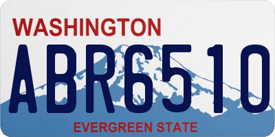 WA license plate ABR6510