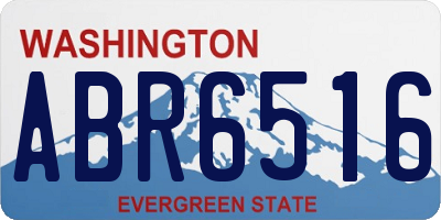 WA license plate ABR6516
