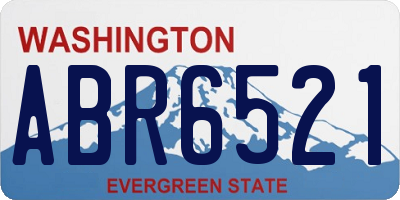 WA license plate ABR6521