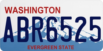WA license plate ABR6525