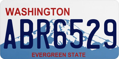 WA license plate ABR6529