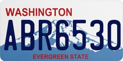 WA license plate ABR6530