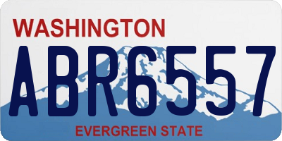 WA license plate ABR6557
