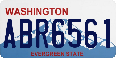 WA license plate ABR6561