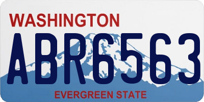 WA license plate ABR6563