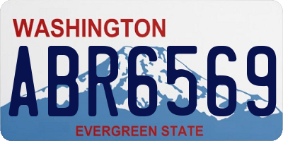 WA license plate ABR6569