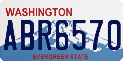 WA license plate ABR6570