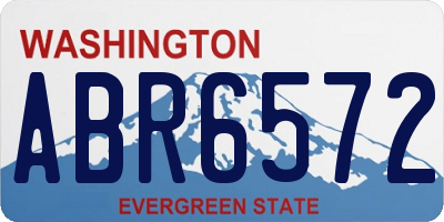 WA license plate ABR6572