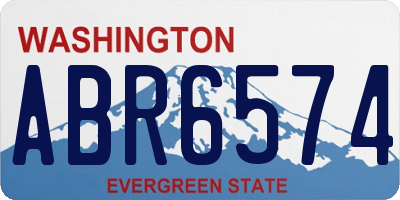 WA license plate ABR6574