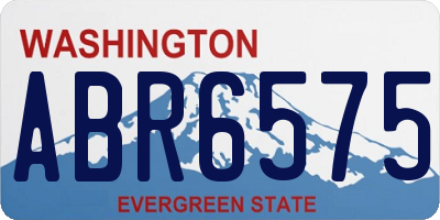 WA license plate ABR6575