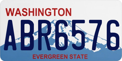 WA license plate ABR6576