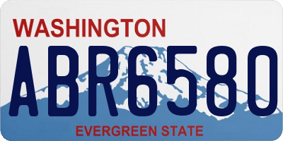 WA license plate ABR6580