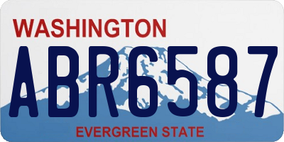 WA license plate ABR6587