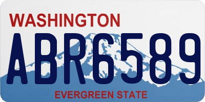 WA license plate ABR6589