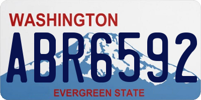 WA license plate ABR6592