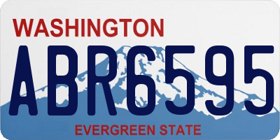 WA license plate ABR6595