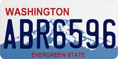 WA license plate ABR6596