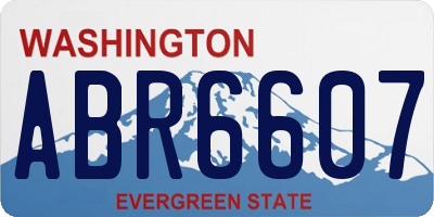 WA license plate ABR6607