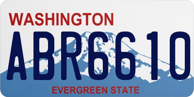 WA license plate ABR6610