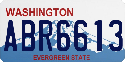 WA license plate ABR6613