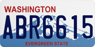 WA license plate ABR6615