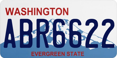 WA license plate ABR6622