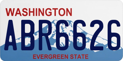 WA license plate ABR6626