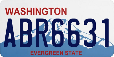 WA license plate ABR6631