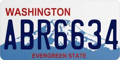 WA license plate ABR6634