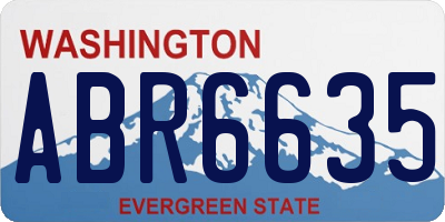 WA license plate ABR6635