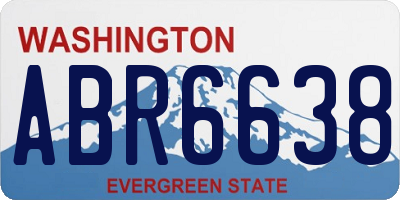 WA license plate ABR6638