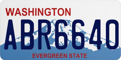 WA license plate ABR6640