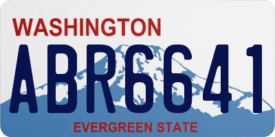 WA license plate ABR6641
