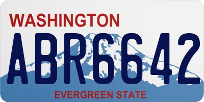 WA license plate ABR6642
