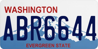 WA license plate ABR6644