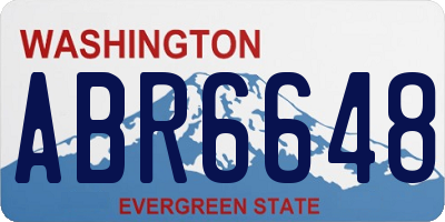 WA license plate ABR6648