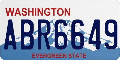 WA license plate ABR6649