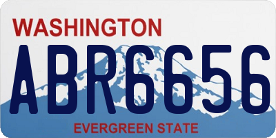 WA license plate ABR6656