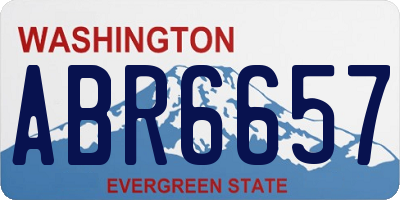 WA license plate ABR6657