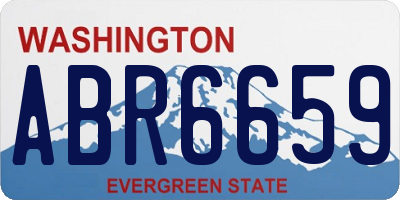 WA license plate ABR6659