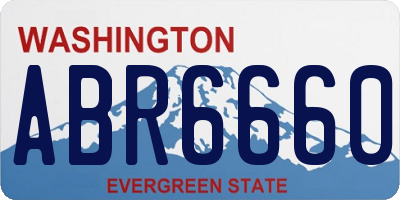 WA license plate ABR6660
